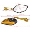 1 Pair of  Scooter Aluminum Flame Pattern Side Rear View Mirrors for  M8M10 Universal Motorcycle