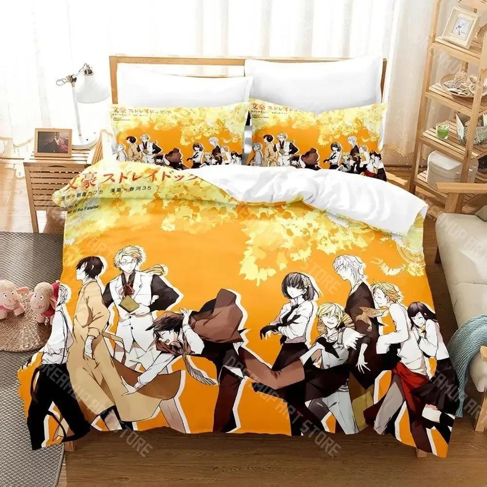 3D Print Bungou Stray Dogs S4 Bedding Set Single Twin Full Queen King Size Bed Set Adult Kid Bedroom Duvetcover Sets Anime Bed
