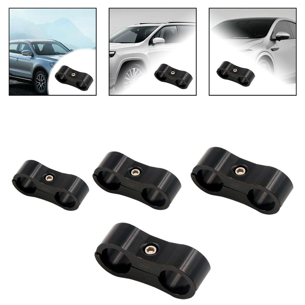 Premium Hose Separator Clamp Aluminum Alloy Fuel Line Mounting Oil Hose Brake Line Water Pipe Attachment for Auto Workshop