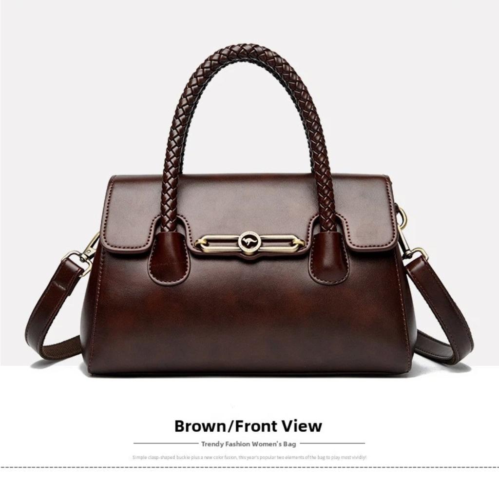 Urban Simple Style Women's Crossbody Bag Handbag Shoulder Bags Retro Large Capacity Soft PU Leather Tote Bag for Daily Use