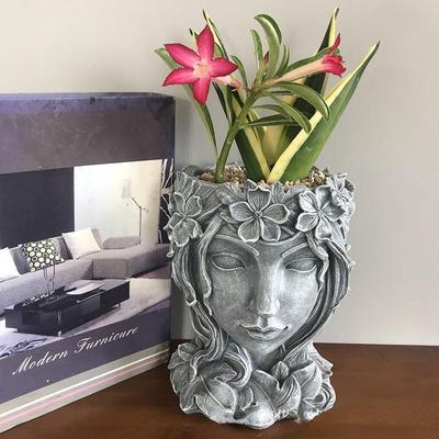 Goddess Statue Succulent Plant Flower Pot Flower Vase Home Flower Arrangement Container Outdoor Courtyard Garden Decoration