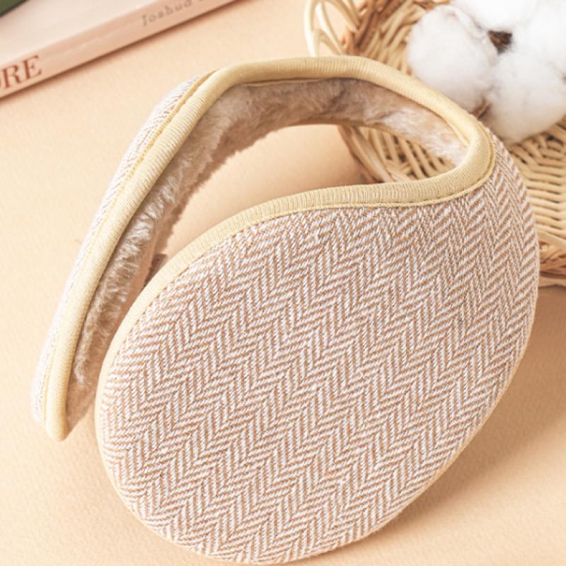 Daiso Muster Ohrenwärmer Elfenbein