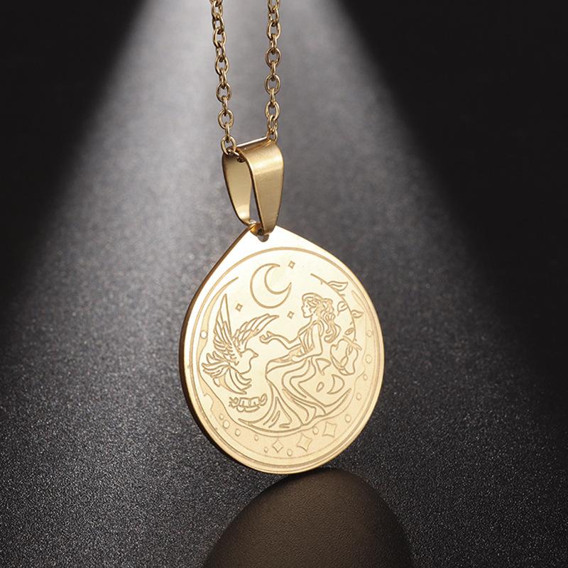 Starożytna grecka legenda wisiorek bogini księżyca naszyjnik damski mityczna biżuteria uliczna