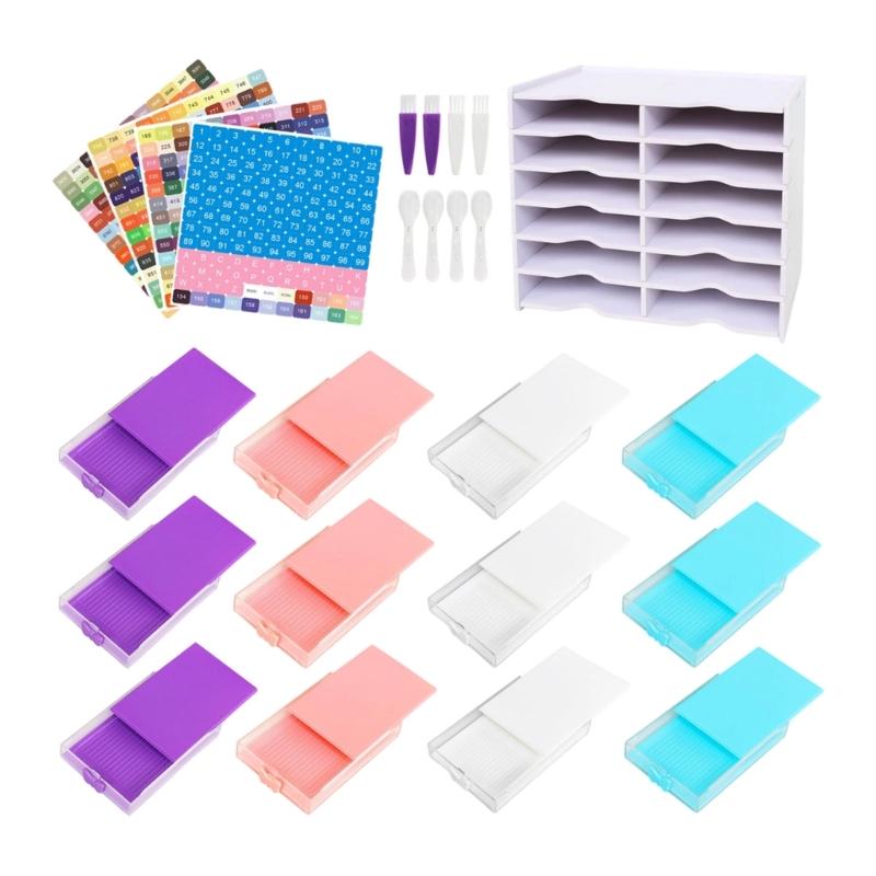 

Painting Tool Storage Drawer with Beads Sorting Tray Space Saving Beading Craft Tool Organiser for Enthusiasts Beginner белый