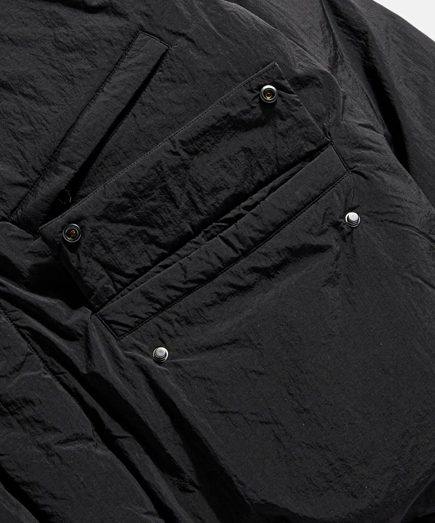 Espionage Dyer Hooded Down Parka Black