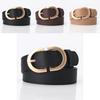 Fashion Womens Faux Leather Belt With Metal Buckle For Casual Dress And Shirt Styling