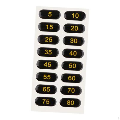 Weight Stack Labels Stickers Black Background Number Tags for Gym Sporting