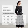 Women's Elegant Floral Nine-Sleeve Midi Tea Dress