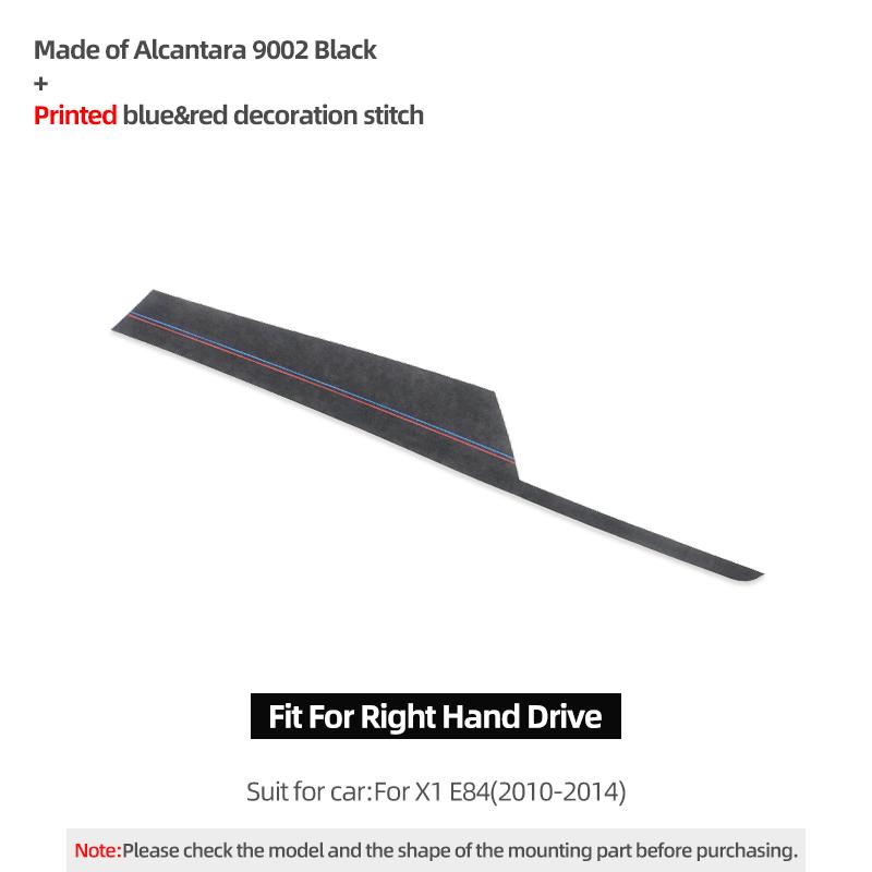 For BMW X1 E84 2010-2014 Made of Alcantara Dashboard Panel trument Trim Cover M Performance Sticker Car Interior Accessories