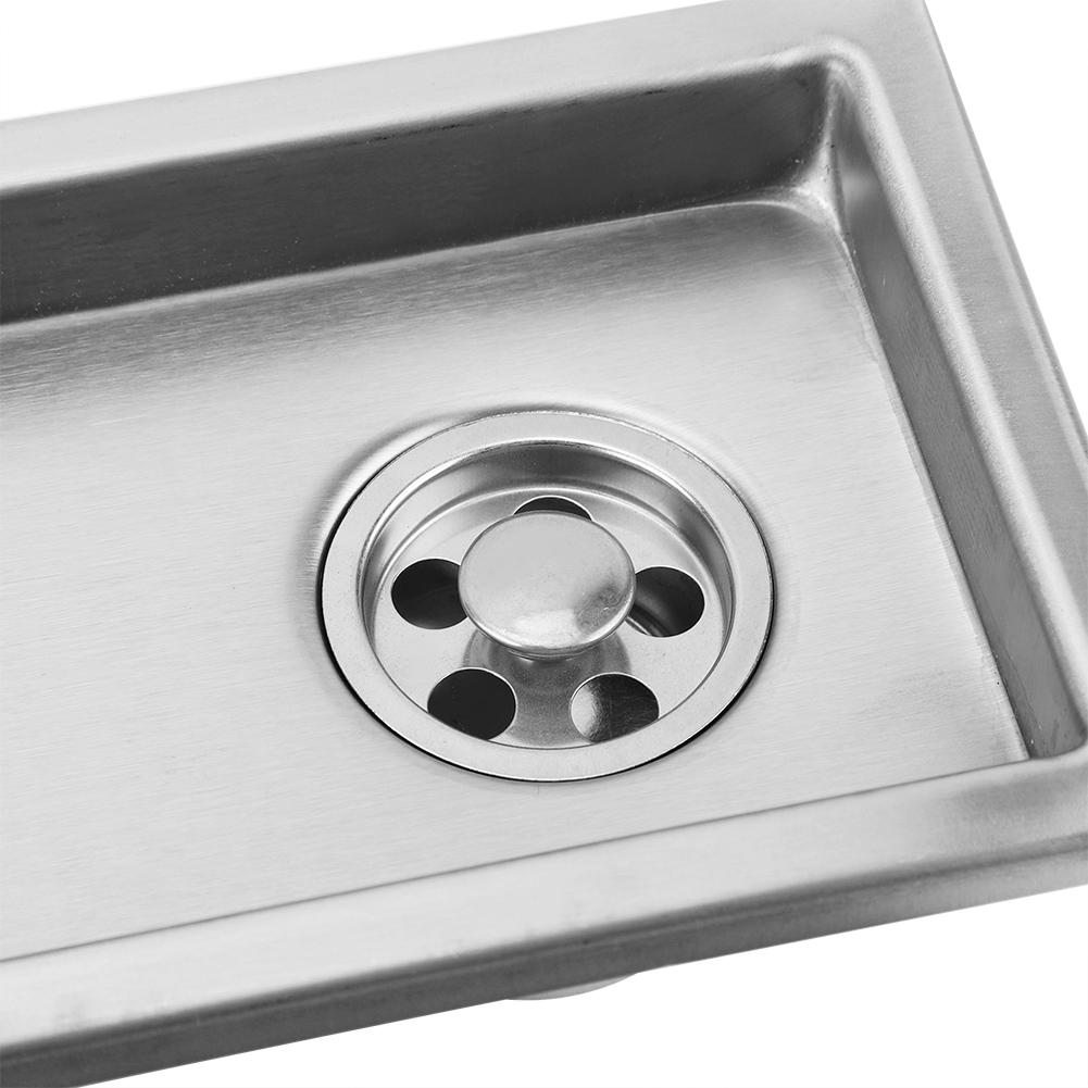 Large   Stainless Steel Rectangle Shower Floor Drain Bathroom Drainage Gully(mid Drainage)