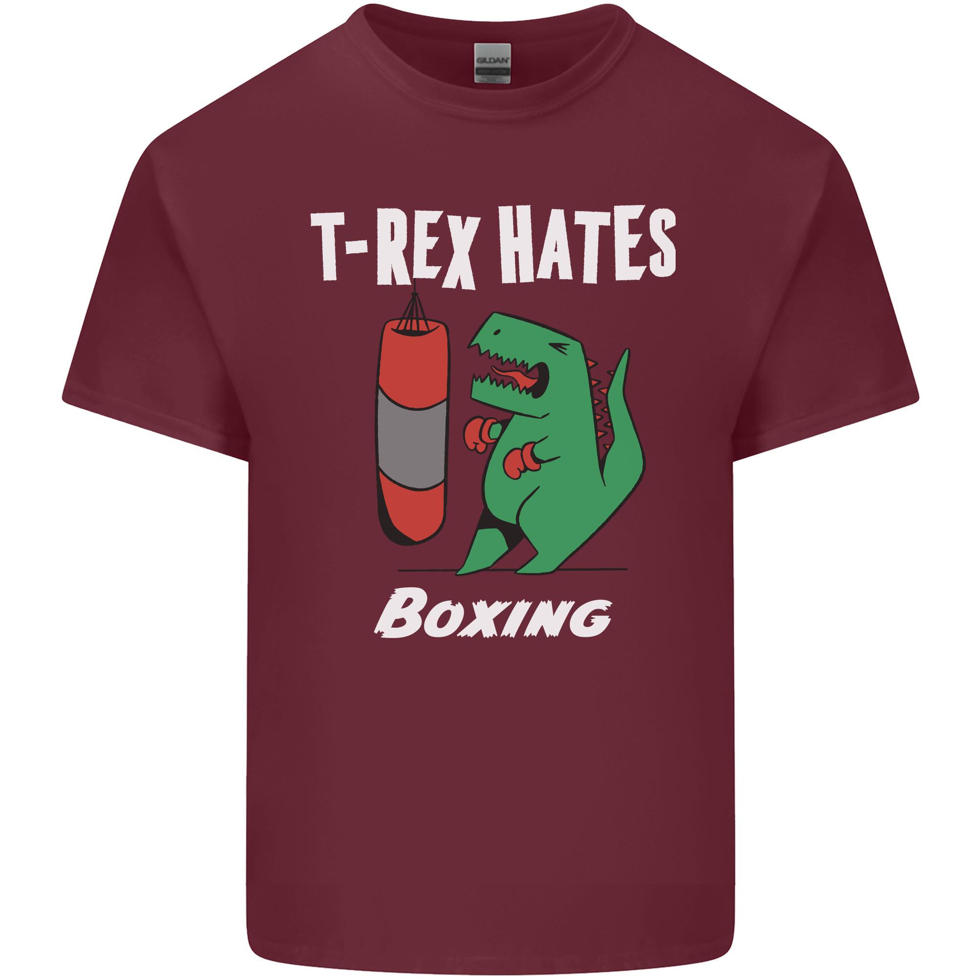 TRex Hates Boxing Funny Boxer Sport MMA Unisexs Light Cotton TShirt S