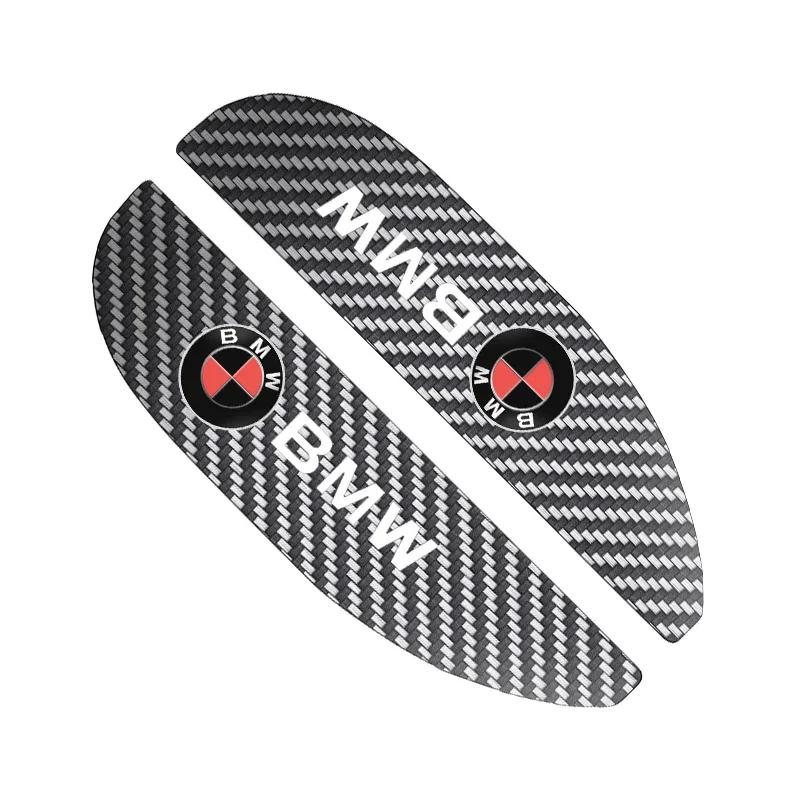 2 stuks Auto Achteruitkijkspiegel Sticker Regenwenkbrauw Voor BMW 50th Kith 5 Serie F20 E39 F10 F30 E90 E46 E60 G60 X5 E87 F11 G20 G32 G30