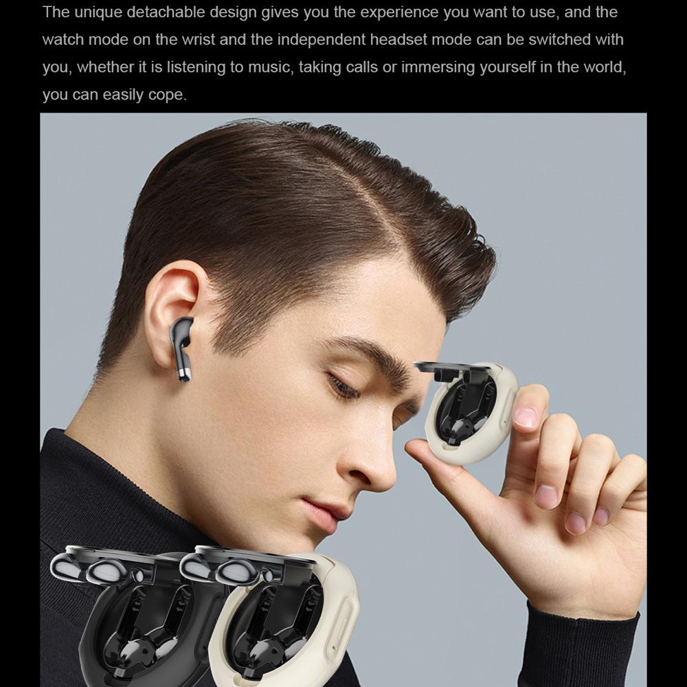New 2 In1 Earphones Smart Watch Blue Tooth Call Watches Outdoor Sport Heart Rate Health Monitor Smartwatch Music Voice Assistant