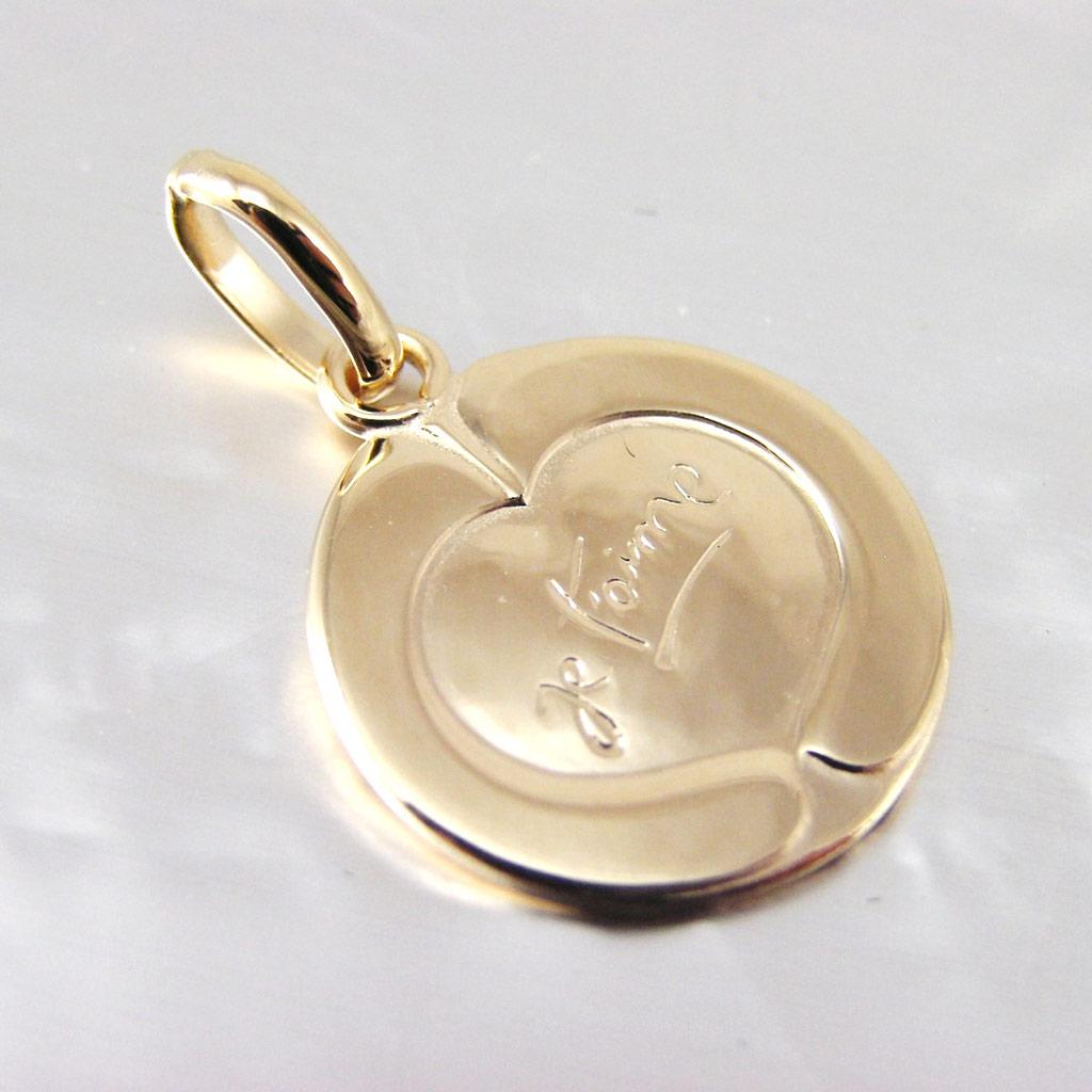Altesse [F7054] - Pendentif plaqué or 'Je t'Aime'