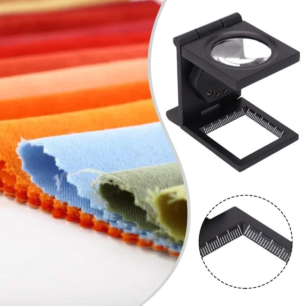 Foldable Folding Magnifier LED Lights Magnifying Glass Reading Aid Linen Tester  Jewellery Loupe
