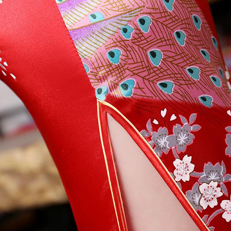 Plus Size Retro Long Cheongsam Dress - Chinese Style, Old Shanghai