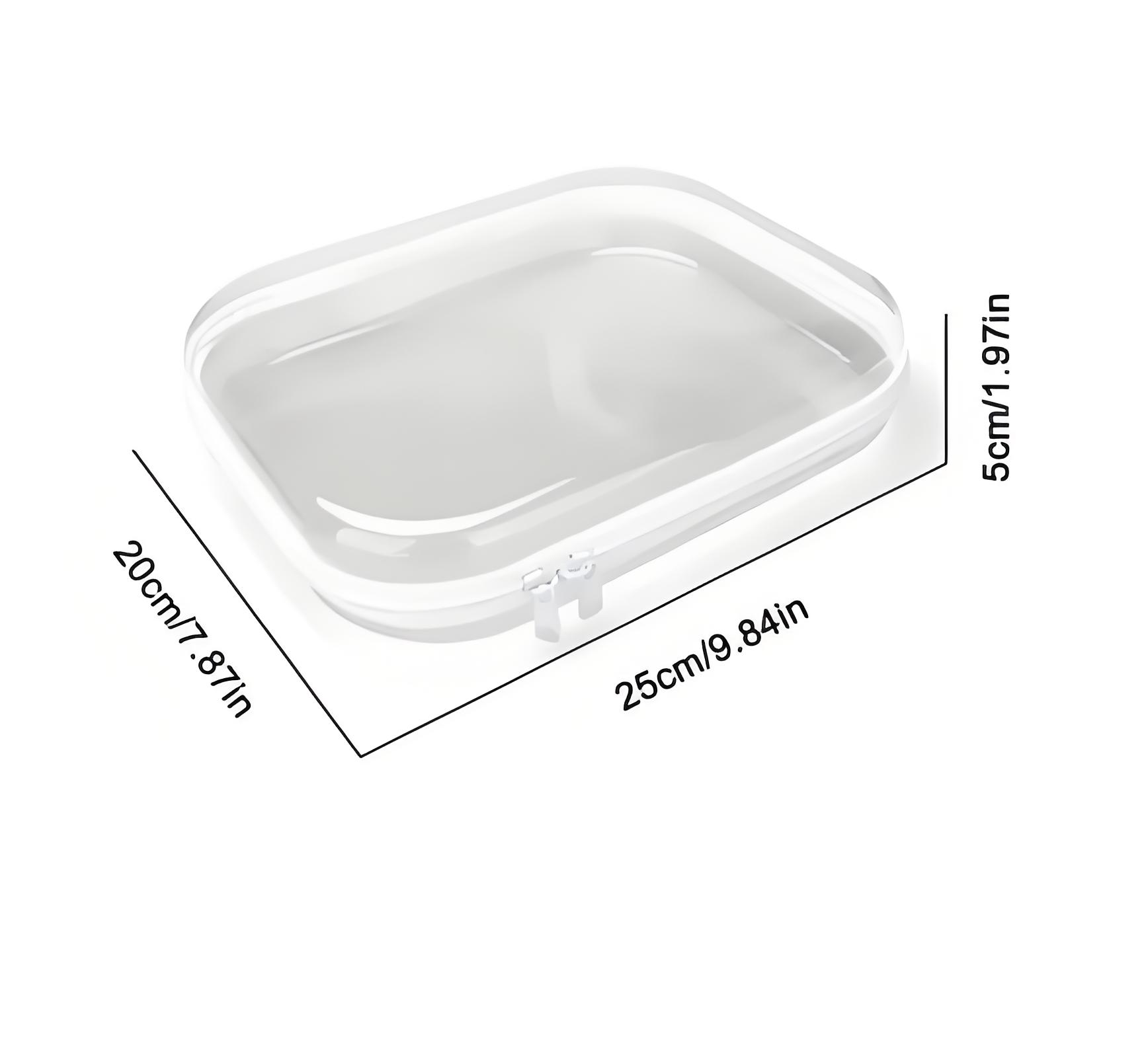 

Transparent PVC Hard Plastic Travel Storage Box Waterproof Zipper Pouch For Toys Small Items Organizer Makeup Bag Cosmetic Case United States