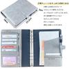 SYOUGO A5 Planner, 6-Ring Leather Organizer, Schedule Book, Notepad Cover with Refills, Card Storage, A5 Business Notebook, Office Supplies, Gray