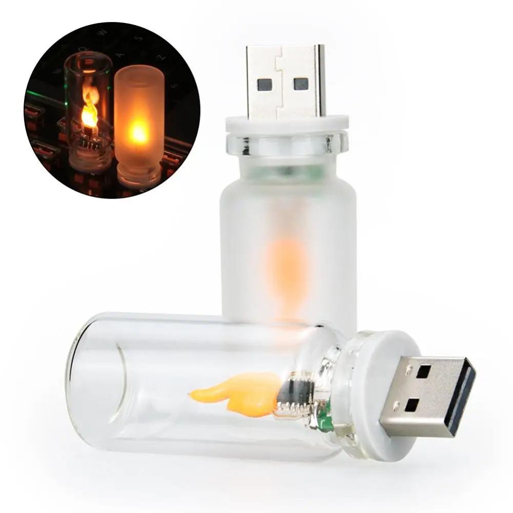 Retro USB LED Filament Nachtlicht Gelb Warm Glühbirne Beleuchtung Flamme Umgebungslicht Für Heimdeko Notbeleuchtung