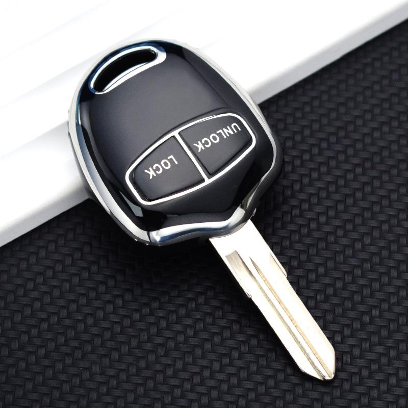 

Новый чехол для ключей из ТПУ с 2 3 кнопками, брелок для Mitsubishi Evolution Lancer EX Grandis Outlander Triton Pajero ASX с защитой 2 Button Key Case чёрный