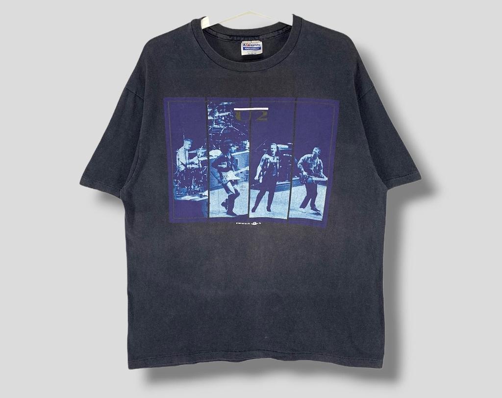 Vintage 80s U2 the joshua tree tour fall 1987 T-Shirt collectible irish rock concert tour vintage band tee single stitch black XLarge