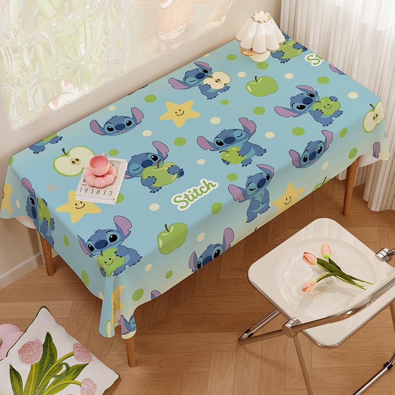 

Cartoon Big Ear PVC tablecloth oil-proof leave-in dormitory decorative cloth book table tablecloth towel waterproof coffee table mat 60*90 multifunctional cover