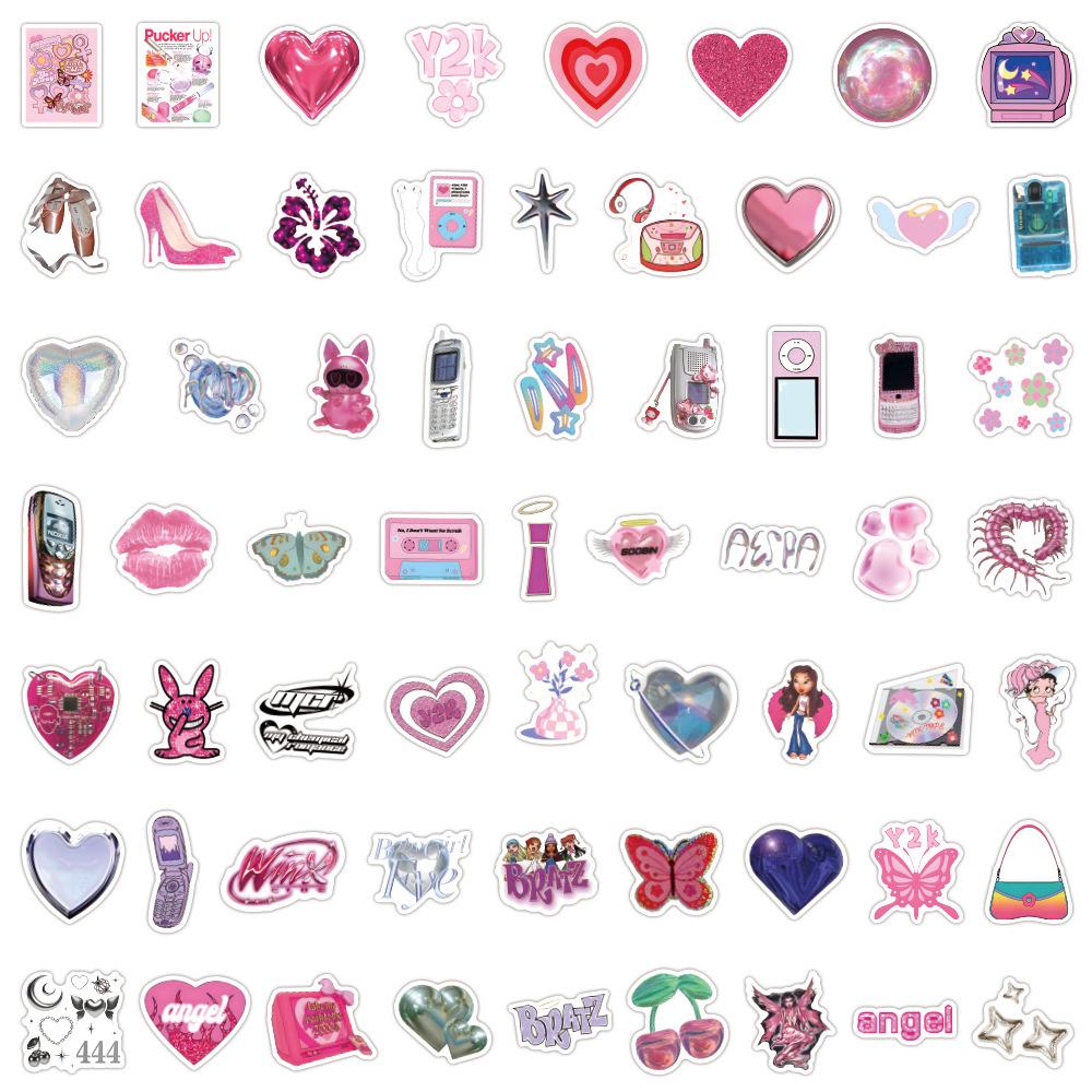 120 Photos of Retro Y2K Trendy Millennium Style Stickers Suitcase Notebook Guitar Waterproof Stickers