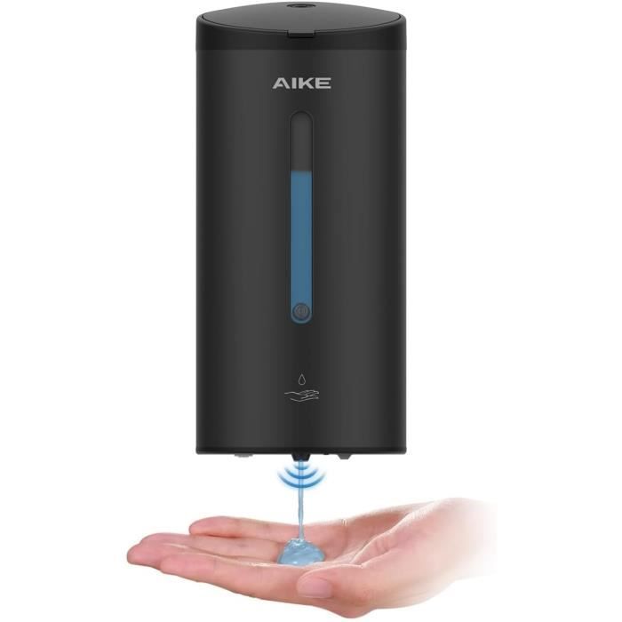 Distributeur de savon - AIKE - AK1205C - Automatique - 800 ML - Acier inoxydable - Noir