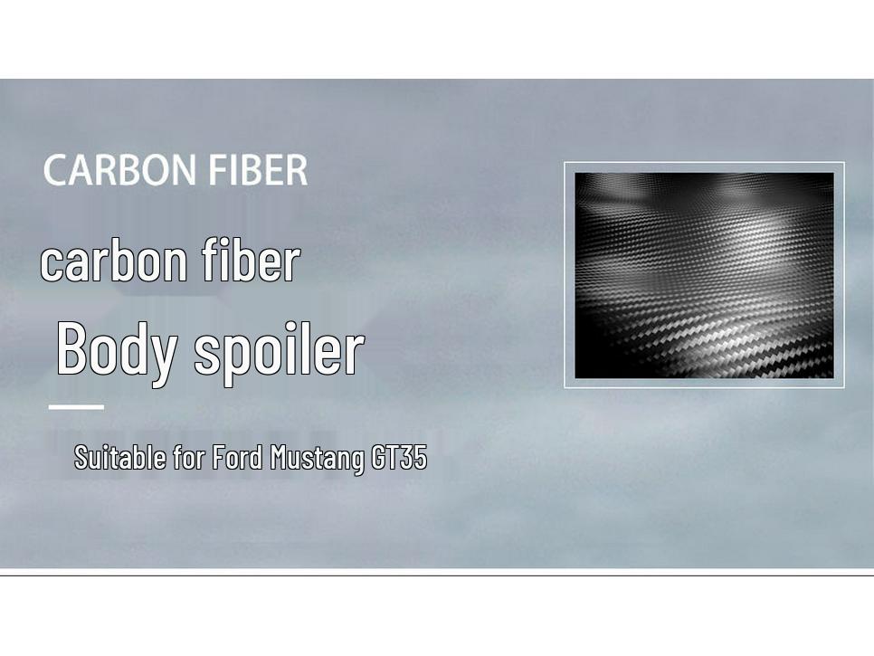 Custom Carbon Fiber Rear Wing Spoiler for Ford Mustang GT35