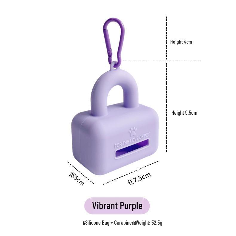 Portable Silicone Pet Waste Bag Dispenser for Dogs & Cats