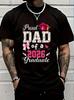 Proud Dad 2026 Graduate Coquette T-Shirt 100% Cotton Senior