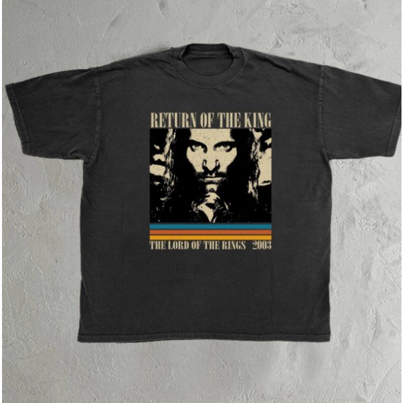 Retro The Lord of The Rings The Return of The King Fantasy Movie Tshirt for Unisex Summer New Unisex Casual Fashion Tshirt