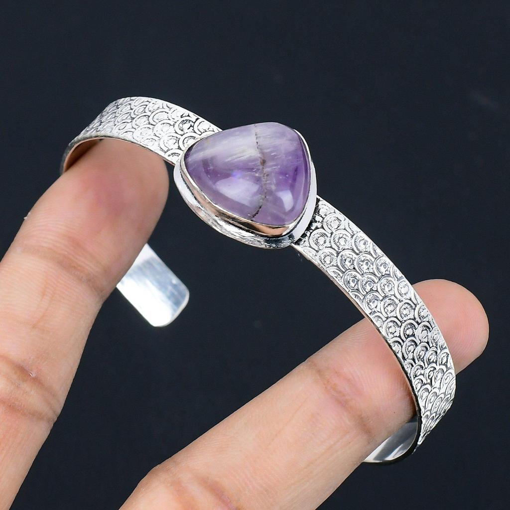 Memorial Day Sale 925 Silver Star Amethyst Gemstone Daughter New Bangle Jewelry