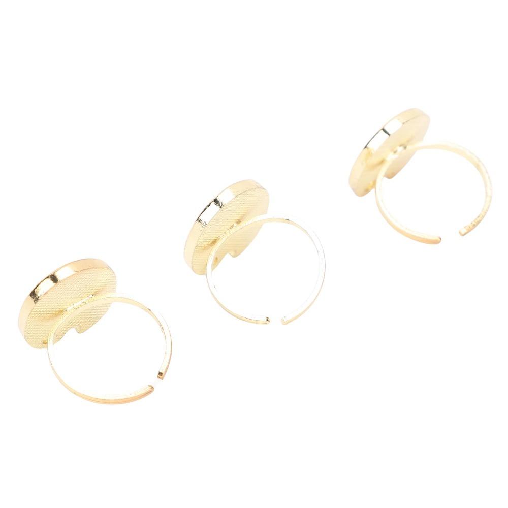 3Pcs Gold Manicure Palette 2.6*1.95*2.6CM Nail Art Display Ring Nail Art Palette For Technicians