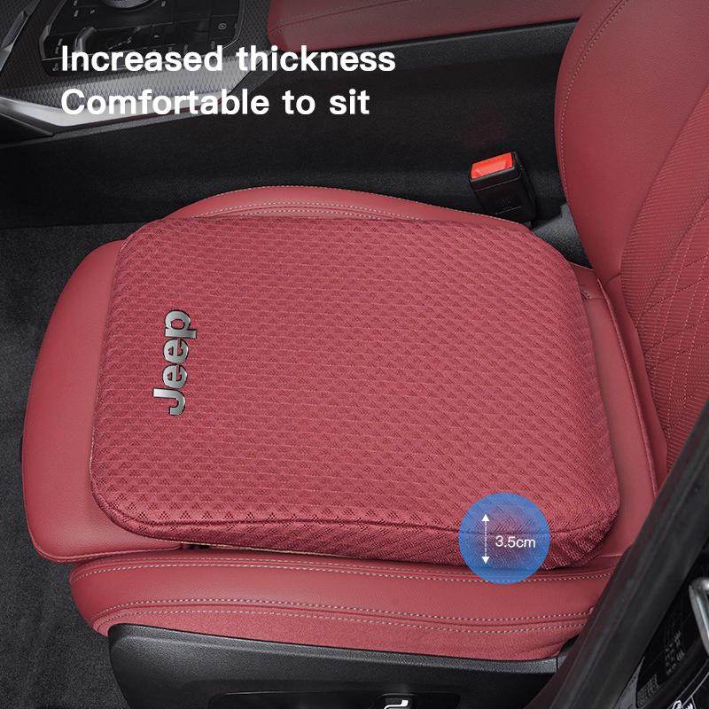 Ice Silk Car Height-increasing Pads Auto Seat Cushion Cover For Jeep Renegade Wagoneer Avenger Recon Wrangler JK Gladiator Compa