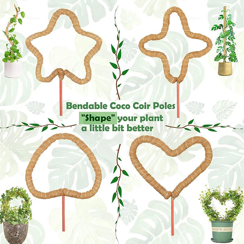 Plant Climbing Frame Coconut Shell Moss Palm Cane Gardening Coconut Rod Stretch Plant Climbing Pole Indoor Plant Creeper
