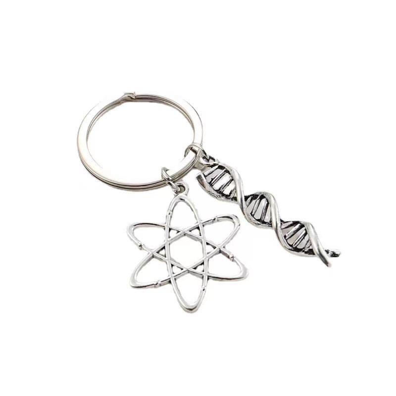 

Европейско-американский биохимический микроскоп и колба брелок подвеска шарм