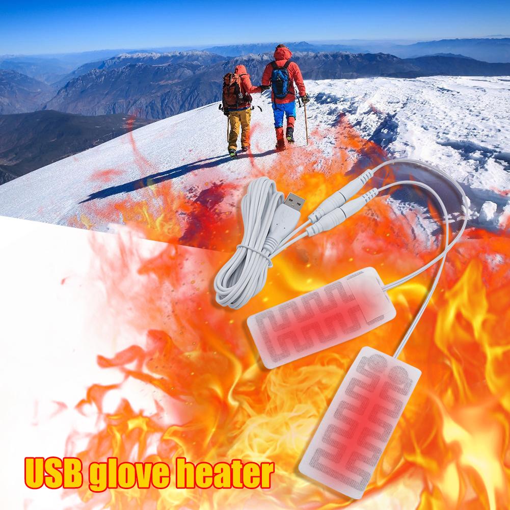 Electric Heating Pad Portable Glove Heating Sheet Lightweight Carbon Fiber 5V for Outdoor Camping Hiking Winter Hand Warm