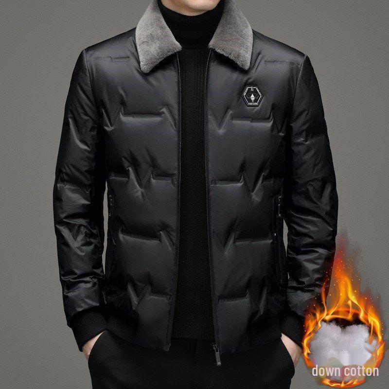 Men's Winter Cotton Coat: Warm, Thick, and Loose Casual Fit for Middle-Aged and Elderly Dads