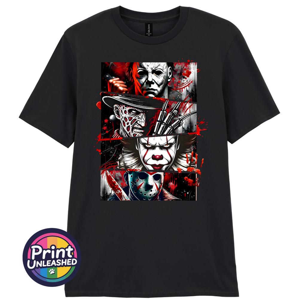 Horror Movie Graphic TShirt Jason Freddy IT Unisexs Halloween Tee Multiple Colours