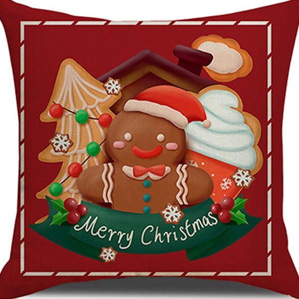 Federa Cuscino con Stampa Natalizia Decorazione Soggiorno Casa Babbo Natale Abbraccio Nuovo Divano Cuscino di Natale