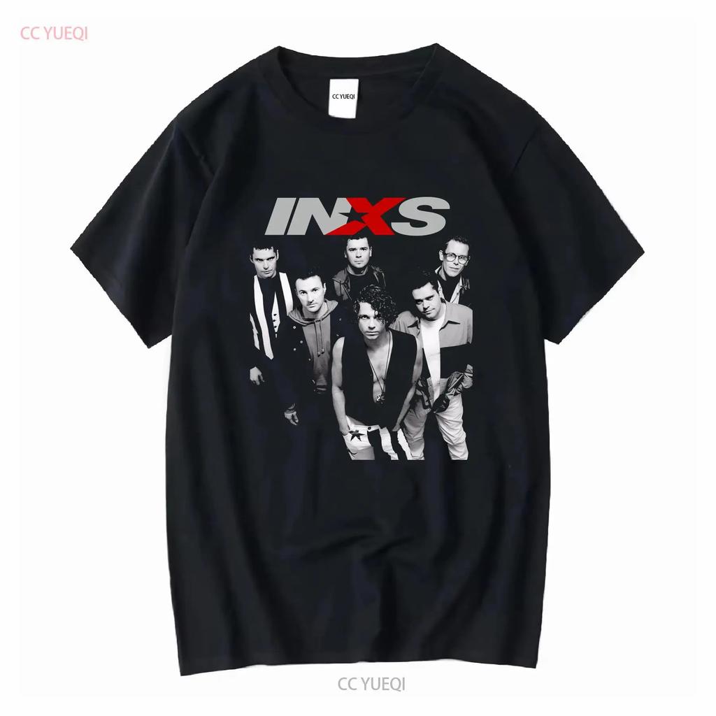 INXS Band T Shirt HOT Gift for Mom Art New Year Long or Short Sleeves Vintage Washed Versatile Homme Casual Streetwear Soft