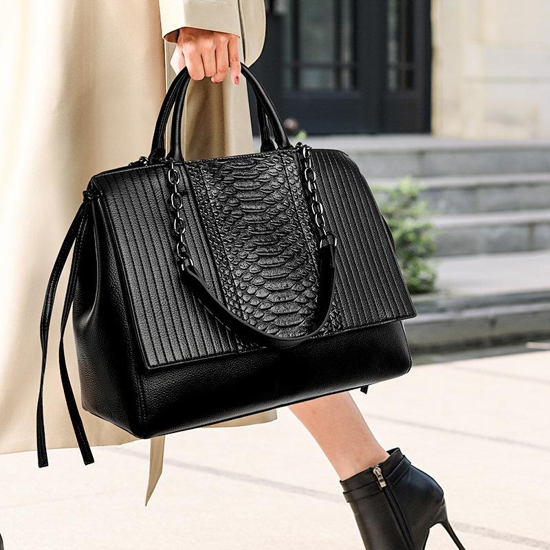 Tote Bag Crocodile Pattern Fashion Texture Bag Women's New Large Capacity Women's Bag Premium Single Shoulder Handbag