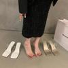 French Temperament Transparent with Cool Slippers Fairy Shoes Summer Wear 2025 New Summer High Heels Sandals