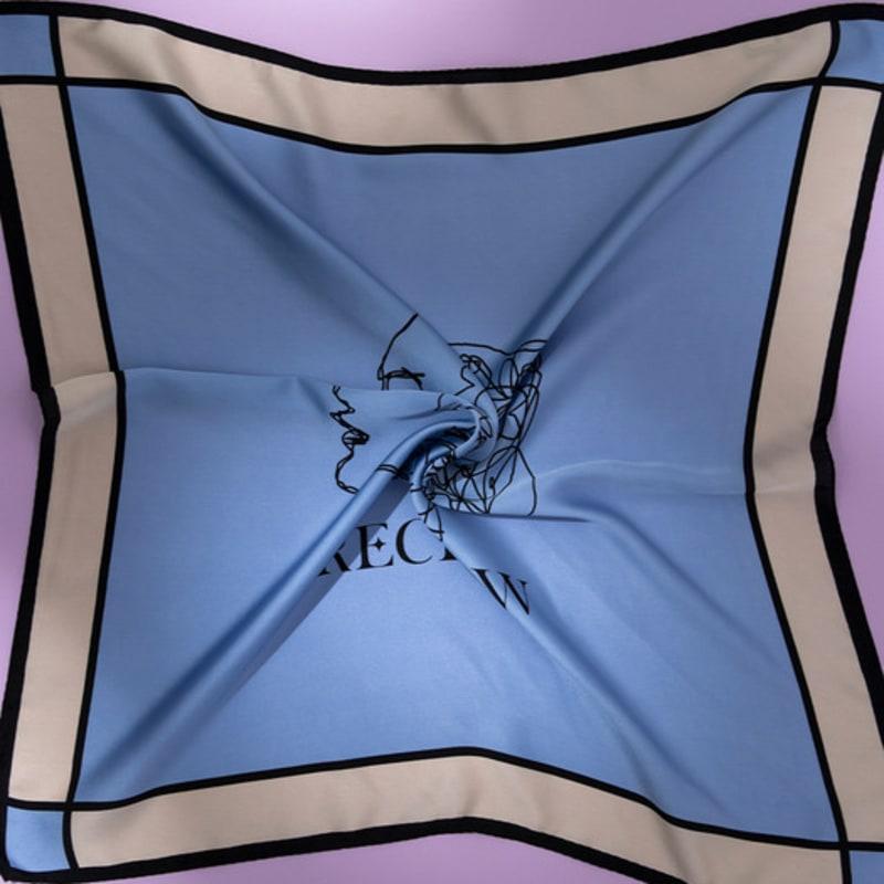 RECLOW RECLOW LAND Signature Drawing LOGO Scarf Blue