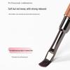Sandalwood Nail Art Gel Brush Set: Round & Flat Heads for Extension & Blending