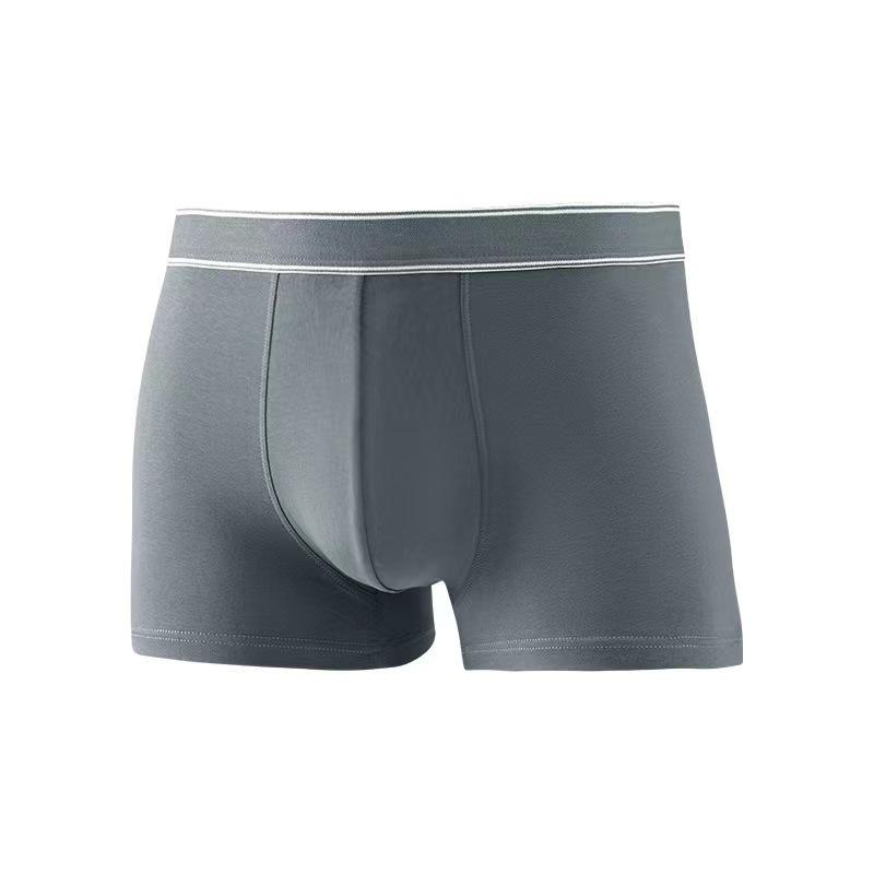 Men's Pure Cotton Antibacterial Boxer Briefs with Breathable, Sweat-Wicking Graphene Crotch - Plus Size Available