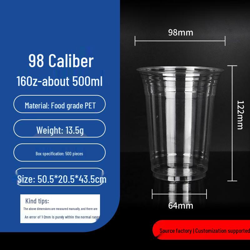 HUIHUADU Disposable PET Coffee & Milk Tea Cups