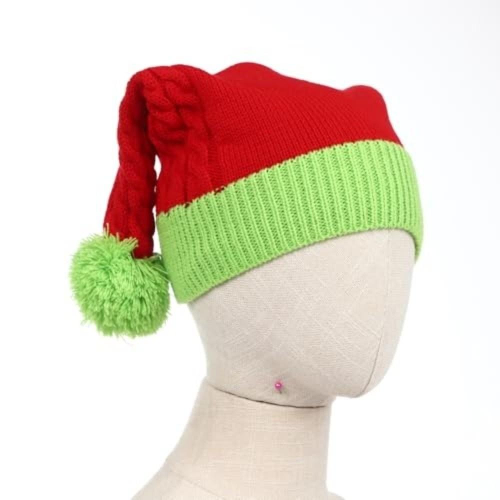 Knitted Fabric Knitted Santa Hat Crochet Design Holiday Knit Cap Winter Santa Hat  Christmas Party