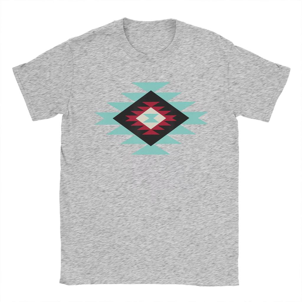 Southwest Santa Fe Navajo Indian Tribal Tshirt unisex Loose Short Sleeve Cotton fashion 2026 New Summer Men Aztec style shirt